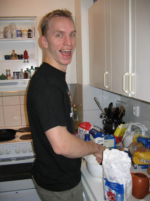 He he, pancakes coming up