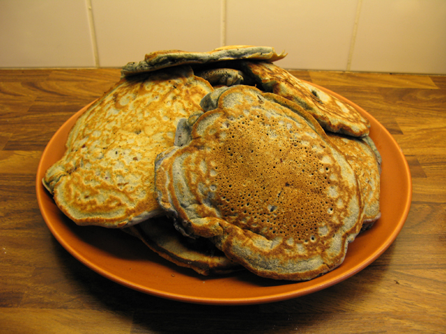 Pancakes, with blueberry this year