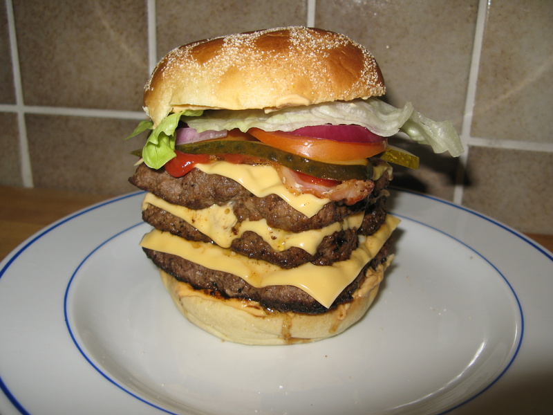 MSSD 3/4 LB. (3x113g) burger with bacon